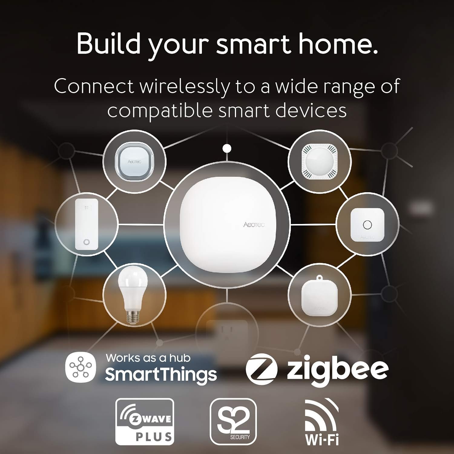 Aeotec Smart Home Hub, Works as a SmartThings Hub, Z-Wave, Zigbee, Matter Gateway, Compatible with Alexa, Google Assistant, WiFi - Image 4