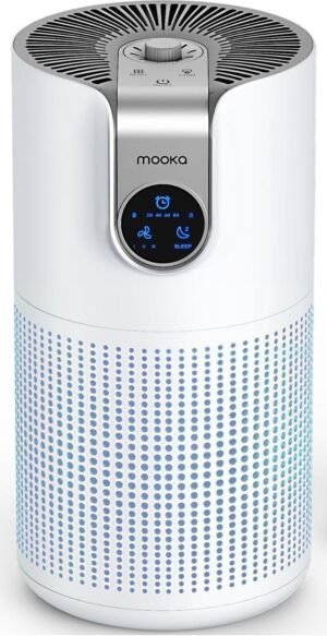 Air Purifiers for Home Large Room Up to 1500ft² with Aromatherapy, MOOKA HEPA Air Purifier for Bedroom Pets Kitchen, Air Filter Cleaner for Wildfire Smoke Pollen Dust Dander Odor, 15dB, M03