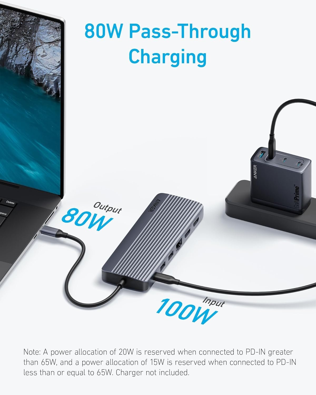 Anker Laptop Docking Station, 14 in 1 USB C Hub, Triple Display with 2 x 4K HDMI, 1080p VGA, 80W Power Delivery, 5Gbps USB-A/C Data Ports for Dell XPS and More (Charger not Included) - Image 7