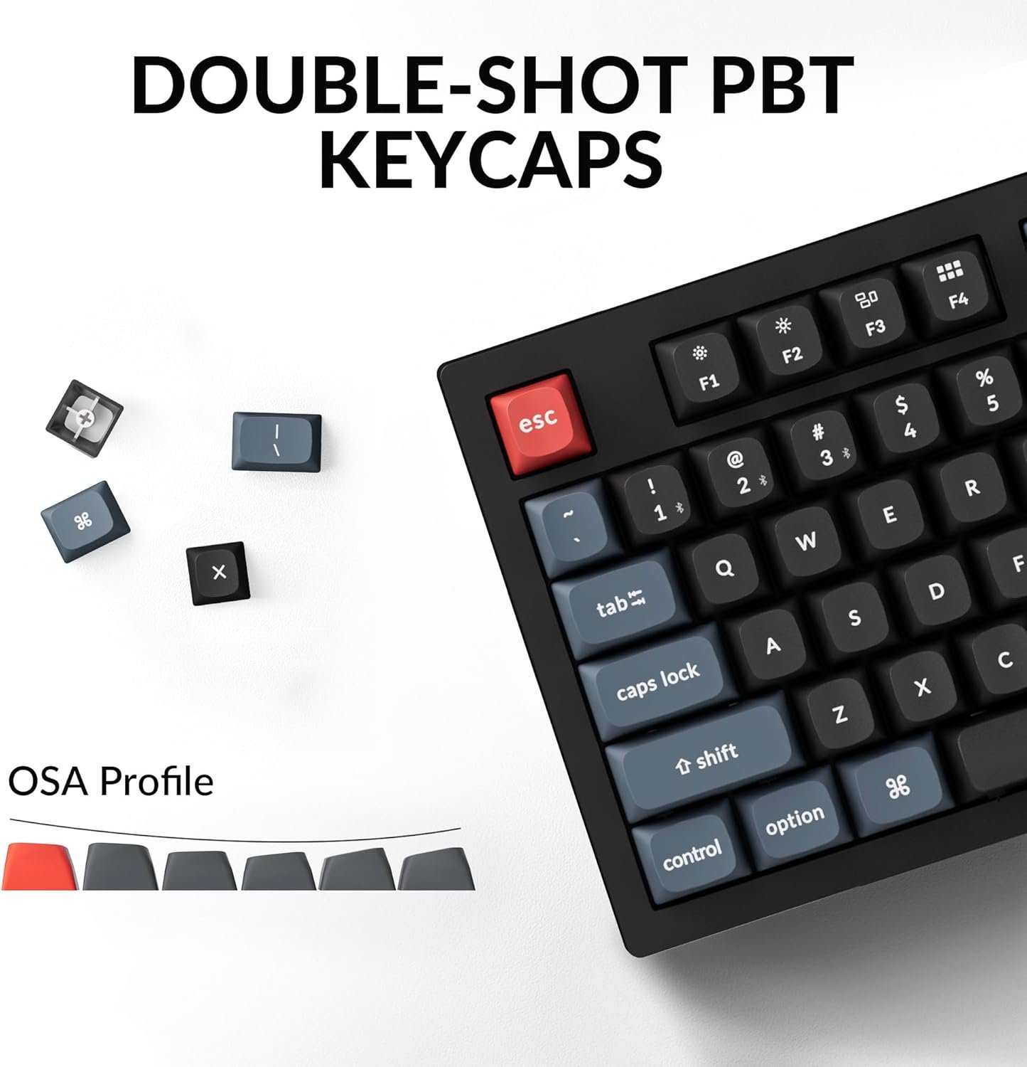 Keychron K10 Pro Wireless Custom Mechanical Keyboard, QMK Programmable Bluetooth 100% Layout with Silent Red Switch White Backlight Compatible with Mac Windows Linux - Image 7