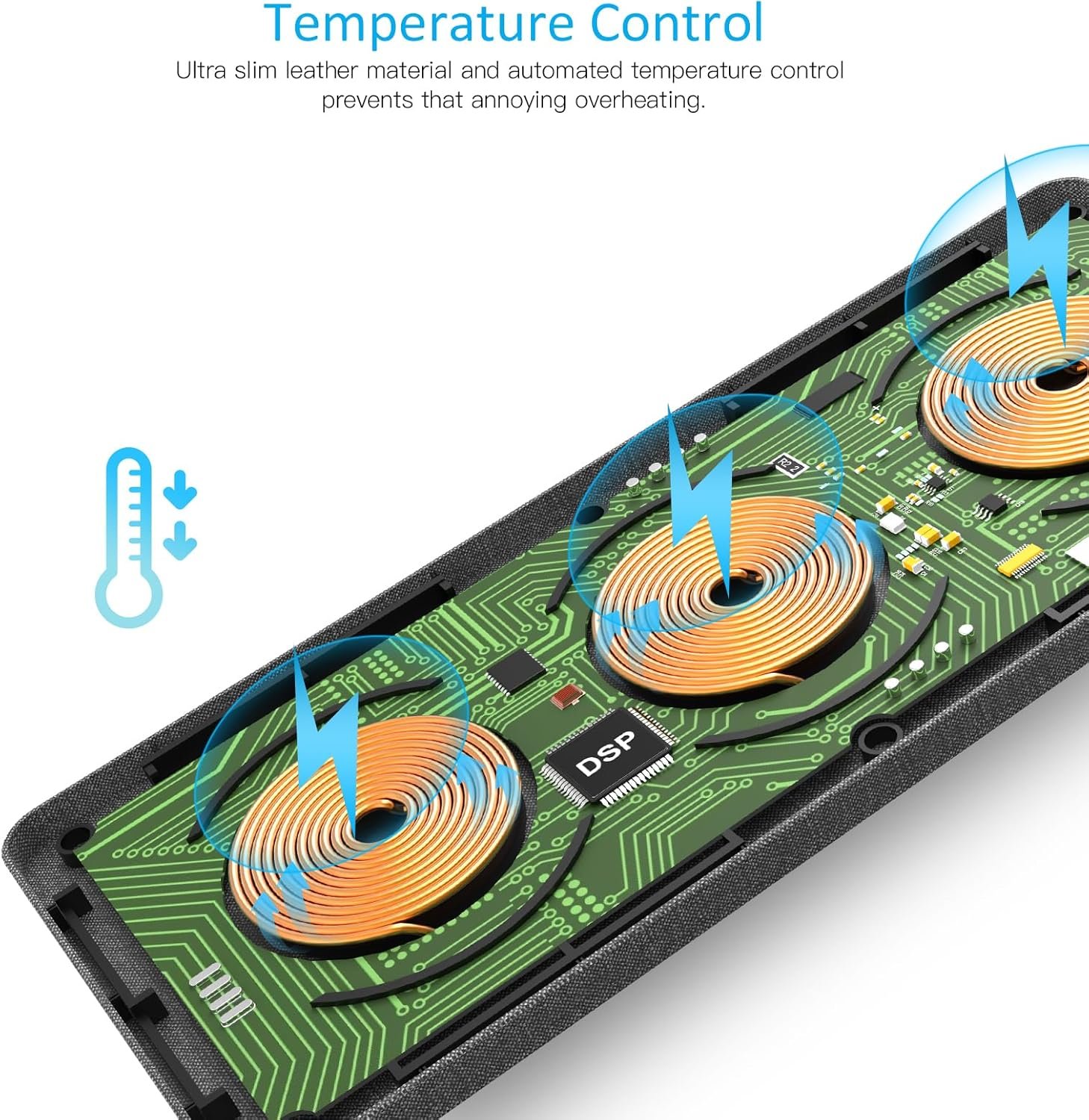 ZealSound Triple Wireless Charger,Charging Pad,Ultra Slim Fast 3x10W Charger Station for Multiple 3 Devices New Airpods Samsung Earbuds Mat Dock W/AC Adapter for All Wireless Charging Phones - Image 5